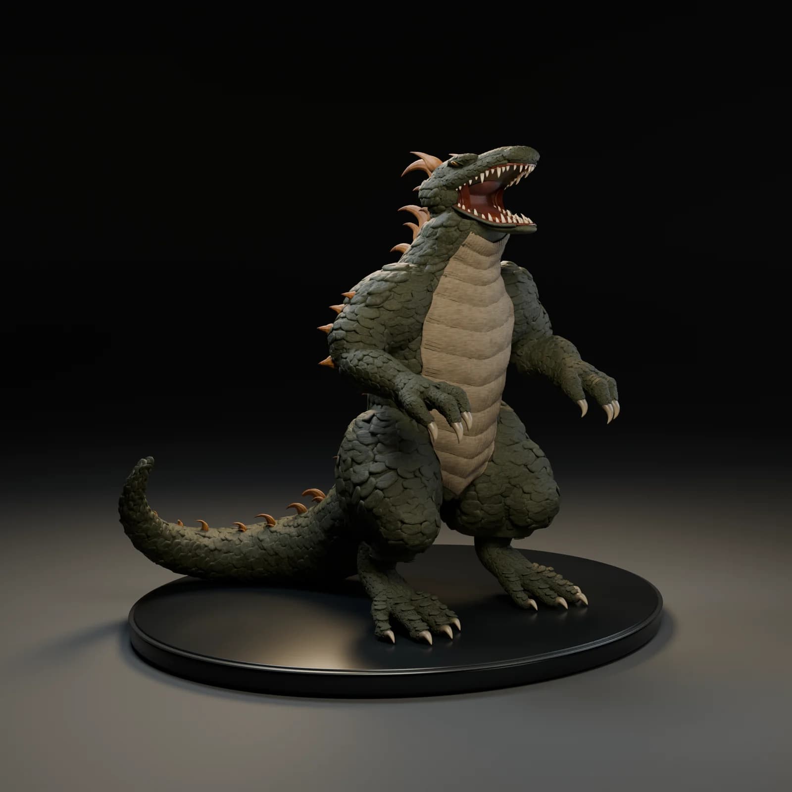 Revision 4 of Amberback with broader shoulders, shorter claws, individually shaped toes, and raised armor plates.